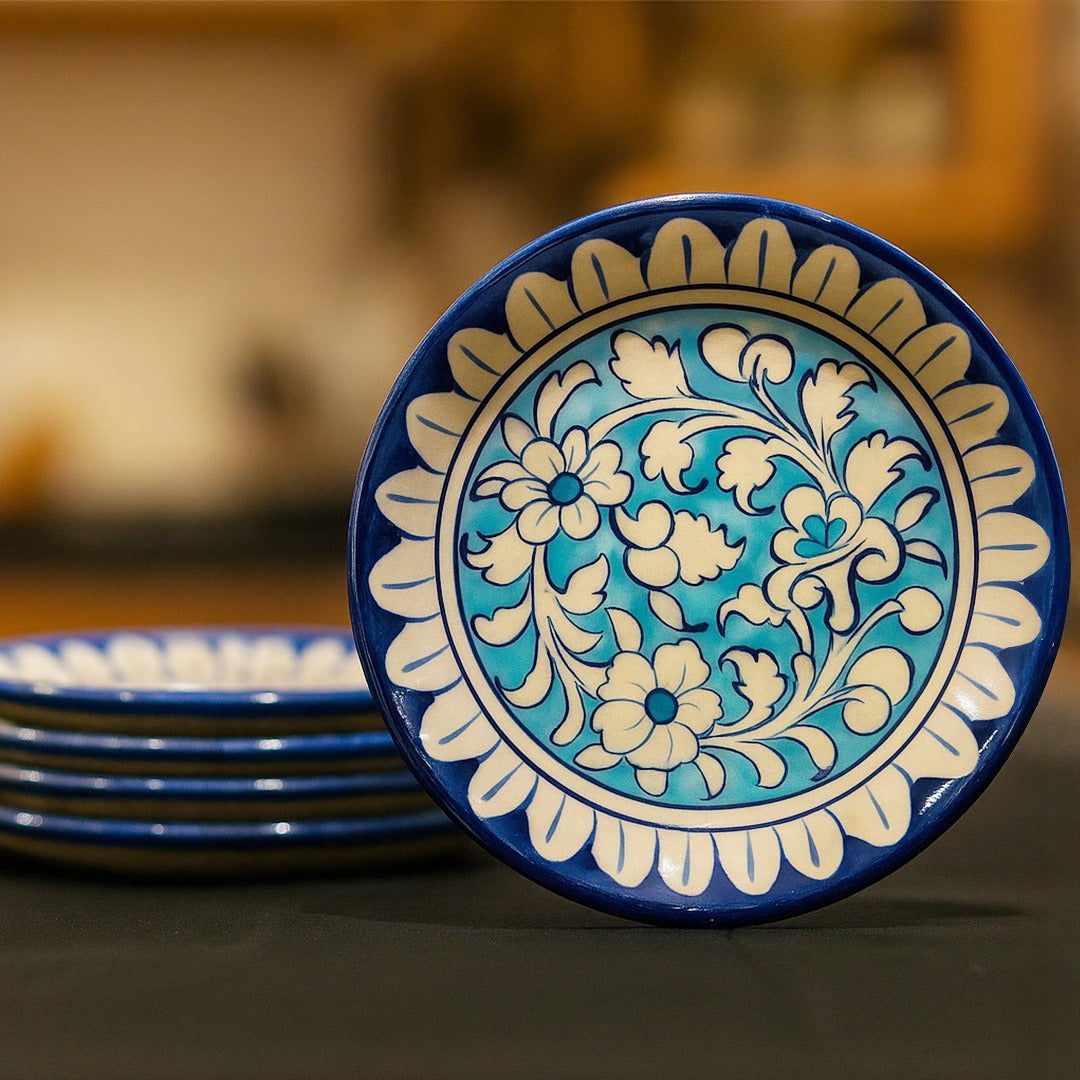 Turquoise Blossom Plate-6 piece